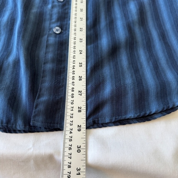 Britches Men's Long‎ Sleeve Button Up Shirt Blue/Black Size Medium Velvet Feel - Picture 12 of 13